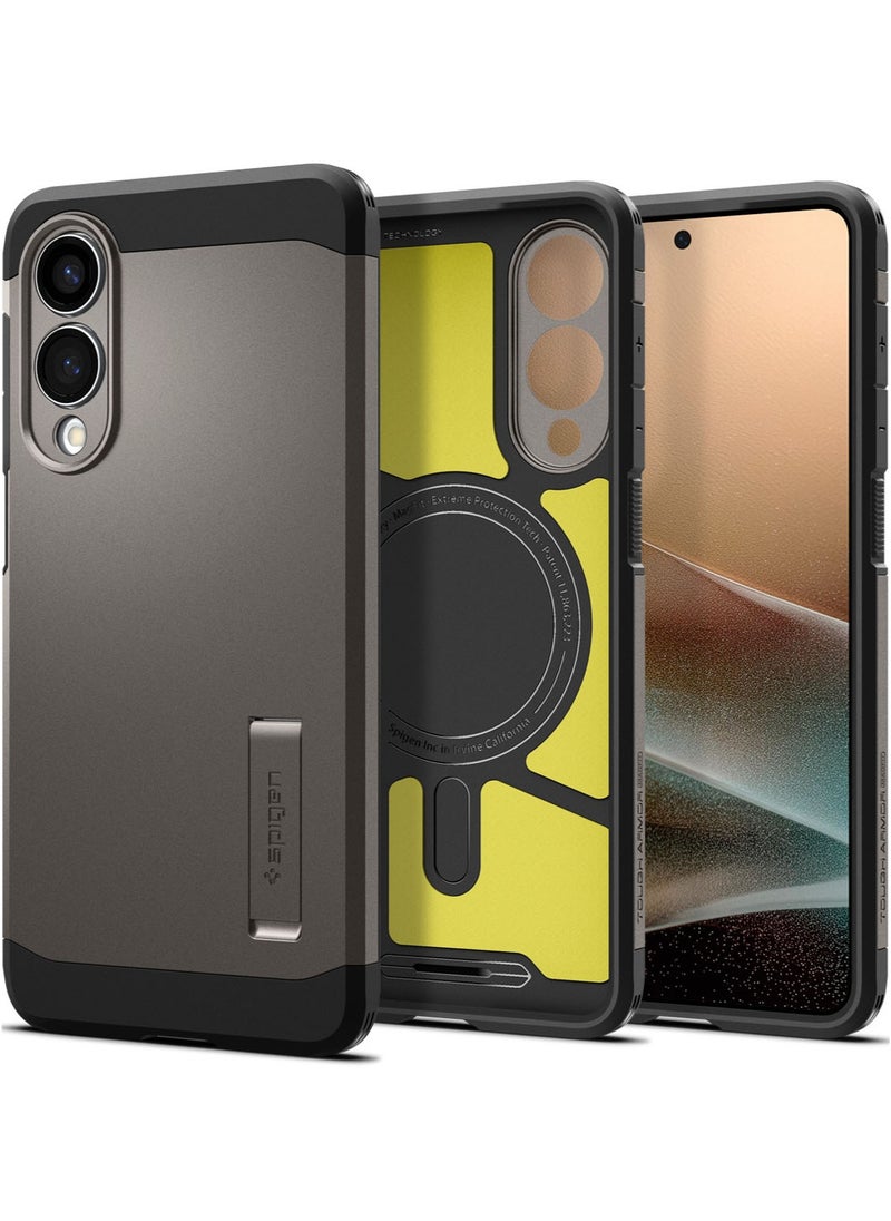 Tough Armor MagFit AI for Samsung Galaxy S25 EDGE Case Cover with MagSafe (2025) - Gunmetal