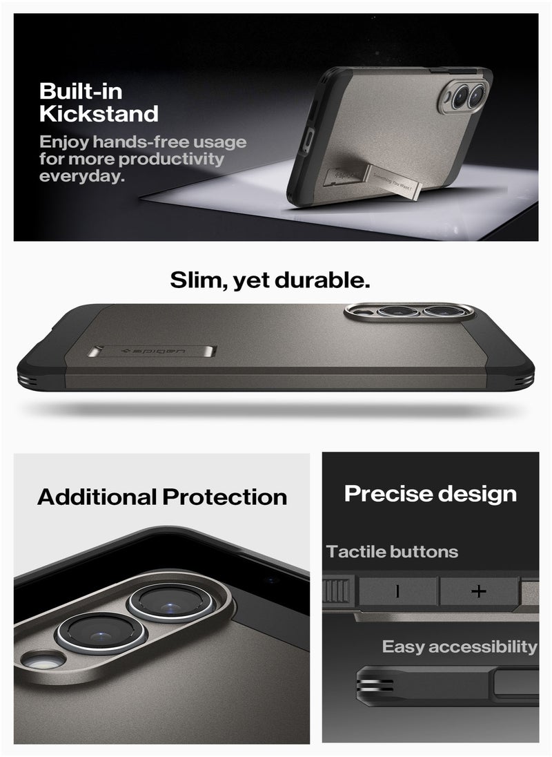 Tough Armor MagFit AI for Samsung Galaxy S25 EDGE Case Cover with MagSafe (2025) - Gunmetal