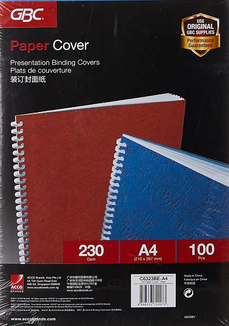 GBC Ibicover Binding Cover 63 Series 230GSM A4 Blue (Pack of 100) - Image 2