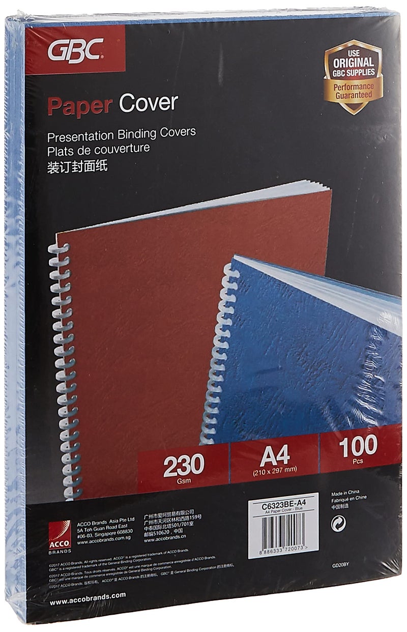 GBC Ibicover Binding Cover 63 Series 230GSM A4 Blue (Pack of 100) - Image 1