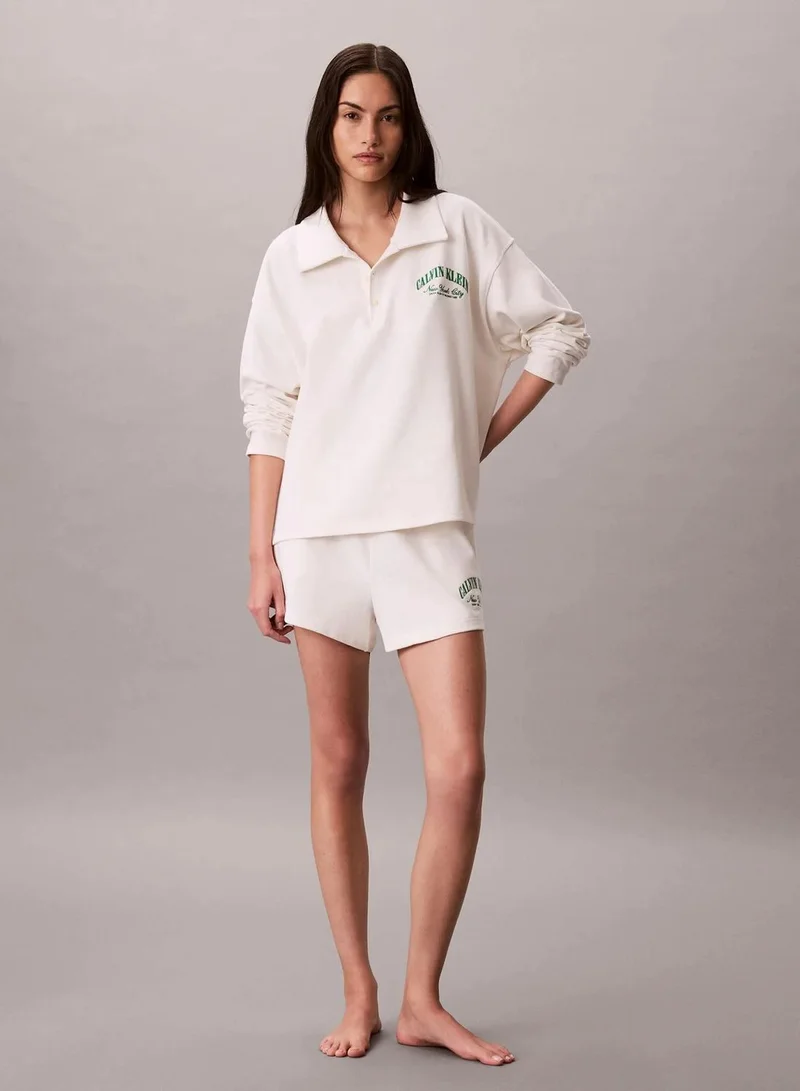 Calvin Klein Tofu Cotton Heritage Logo Pyjama Shorts for Women | Best Price UAE