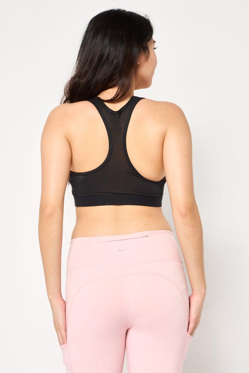 Nike Women Brand Logo Non Padded Training Sport Bra, Black - Image 4