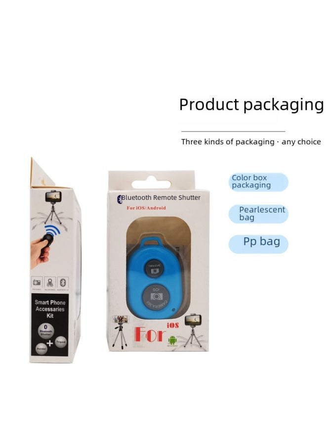Wireless Bluetooth Selfie Device Universal Android/IOS Remote Control Quick Shutter Mobile Phone Bluetooth Selfie Remote Control-Color:Blue + PE Bag + Manual - Image 4