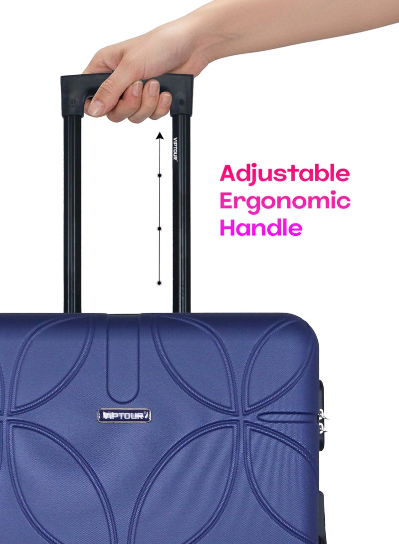 VIPTOUR Luggage Set 3Pcs ABS Trolley Bag Set With Number Lockable System - Image 5