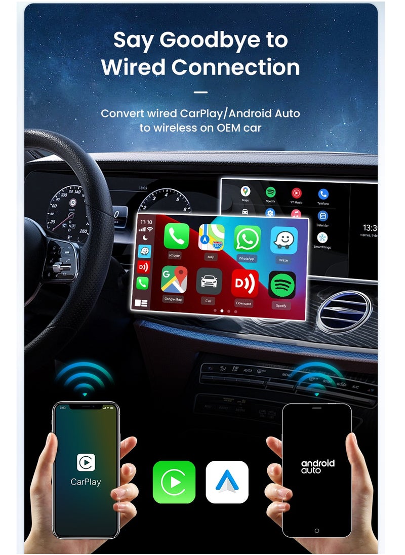 Carlinkit - Carlinkit Wired To Wireless Carplay Adapter Mini 3.0 Pro Wireless Android Auto Box USB Dongle Dual Mode for OEM Car Plug&Play FOTA Upgrade - Image 1