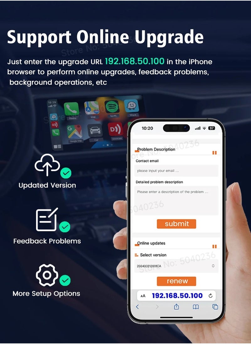 Carlinkit - Carlinkit Wired To Wireless Carplay Adapter Mini 3.0 Pro Wireless Android Auto Box USB Dongle Dual Mode for OEM Car Plug&Play FOTA Upgrade - Image 1
