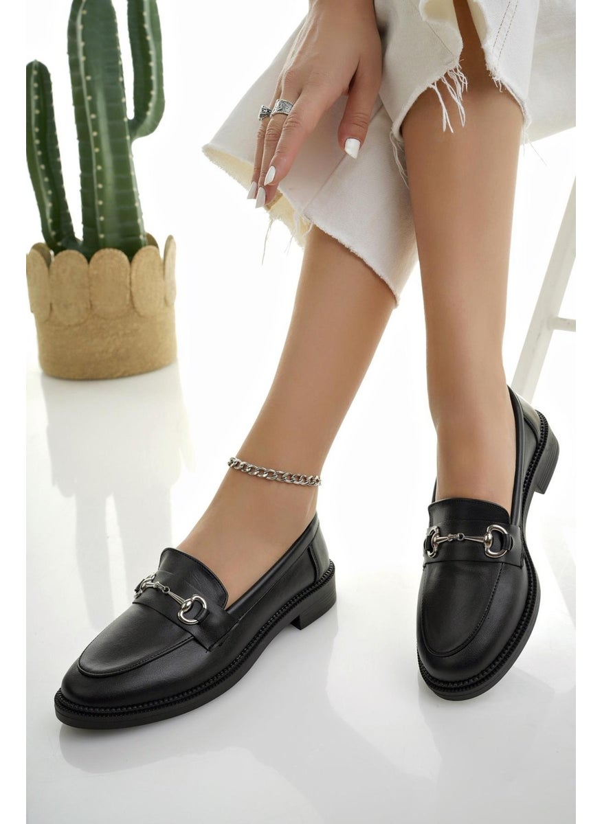 muggo Sussie Guaranteed Metal Buckle Women's Loafer Casual Shoes  - Image 5