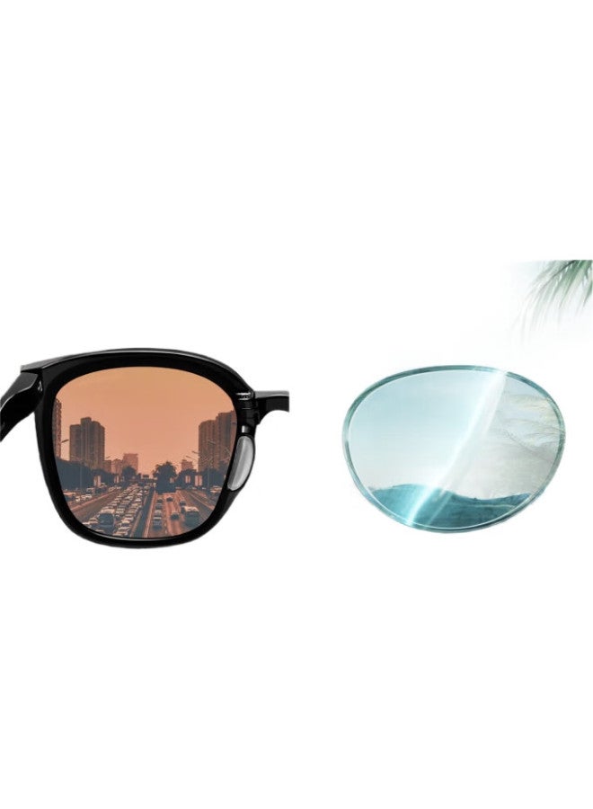 Beneunder Uv Protection Sunglasses Unisex Foldable Sunglasses For Driving Outdoor Activities Gift Square Oversized Frame - Image 1