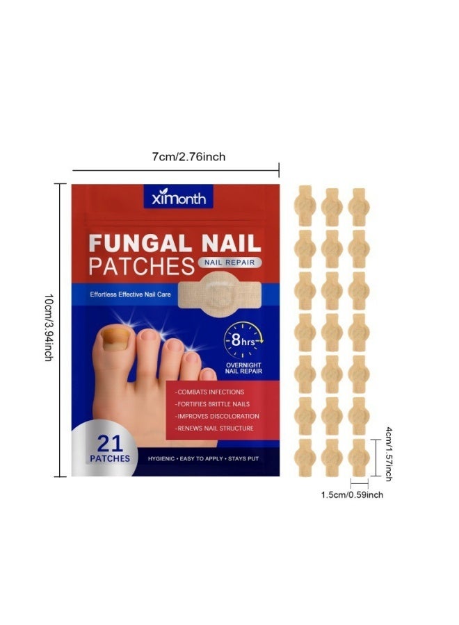 "21 pcs Fungal Nail Repair Patches – Effective Care Solution for Healthy, Strong Toenails. Easy-to-Use, Fast-Acting & Long-Lasting Results " - Image 5