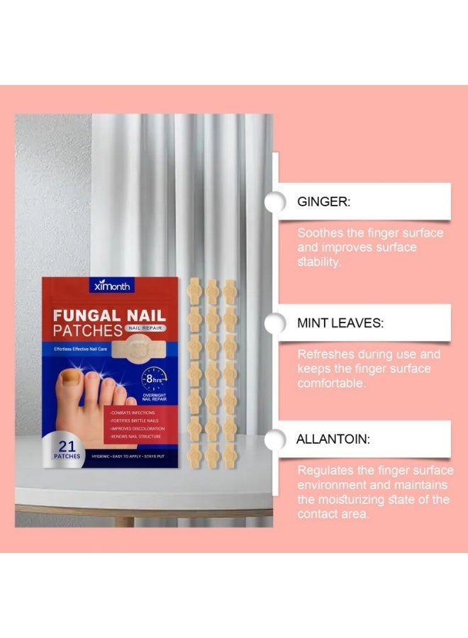 "21 pcs Fungal Nail Repair Patches – Effective Care Solution for Healthy, Strong Toenails. Easy-to-Use, Fast-Acting & Long-Lasting Results " - Image 3