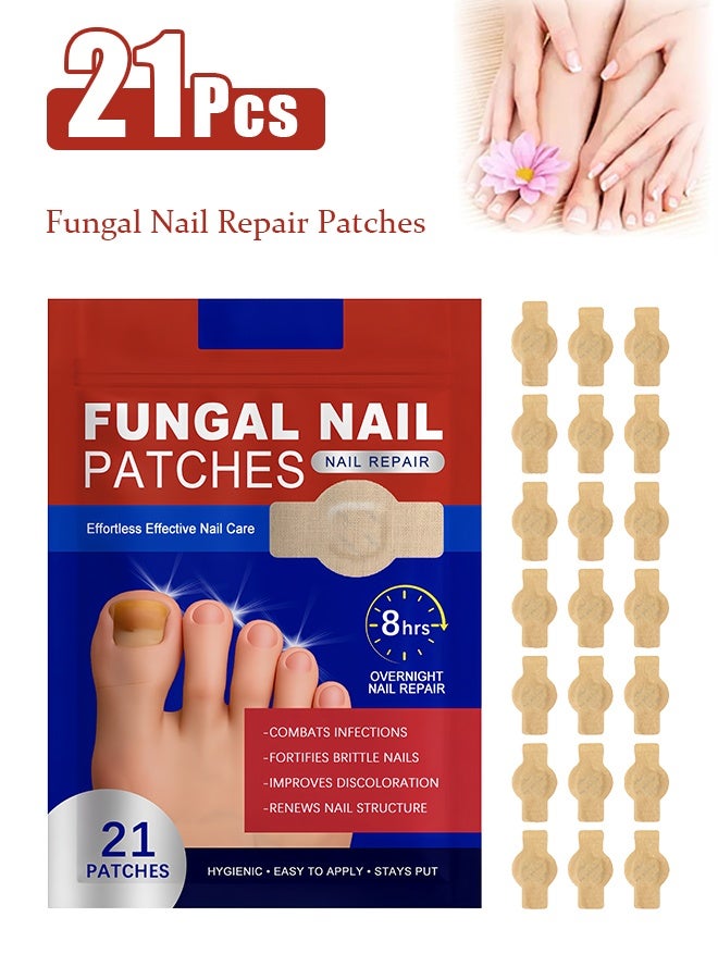"21 pcs Fungal Nail Repair Patches – Effective Care Solution for Healthy, Strong Toenails. Easy-to-Use, Fast-Acting & Long-Lasting Results " - Image 1