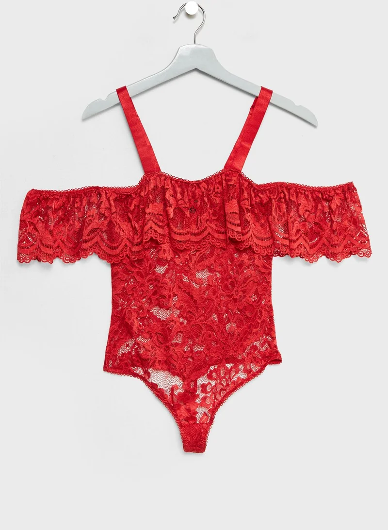 LIPSY Cold Shoulder Lace Body