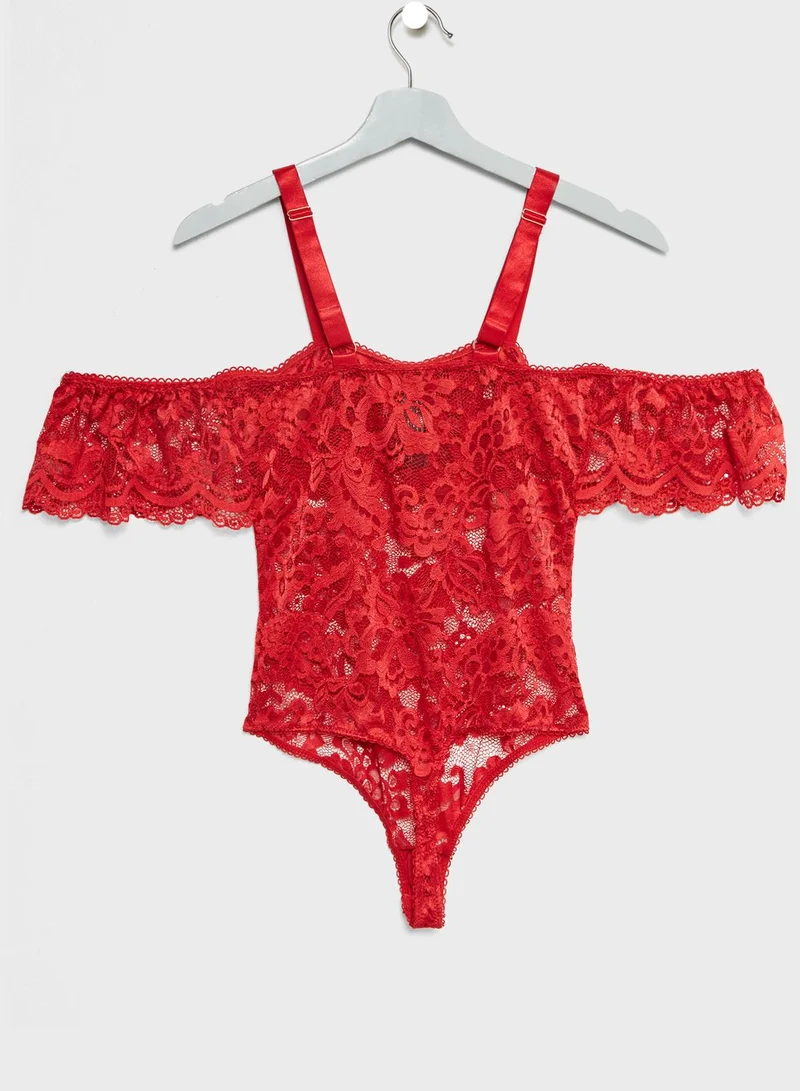 LIPSY Cold Shoulder Lace Body