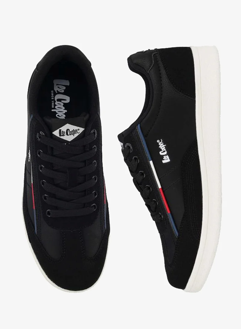 Logo Print Lace-Up School Sneakers