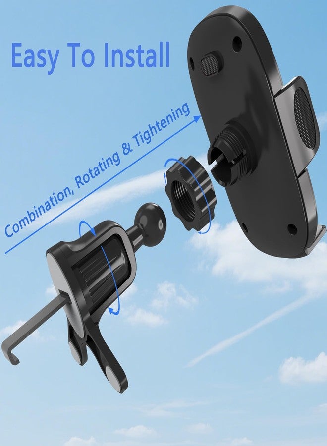 TAPMEI Phone Holder for Car Vent [2025 Upgraded Clip] Cell Phone Mount Hands Free Cradle Air Vent for iPhone 16 Pro Max and Universal Smartphone (Black) - Image 5