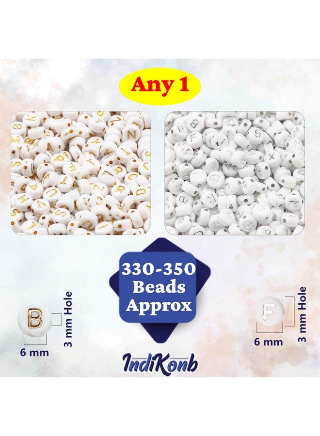 INDIKONB 1650 Alphabet Beads Royal Theme | Beads For Jewelry Art And Craft | Letter Beads For Jewellery, Bracelet Making,Multicolor - Image 4