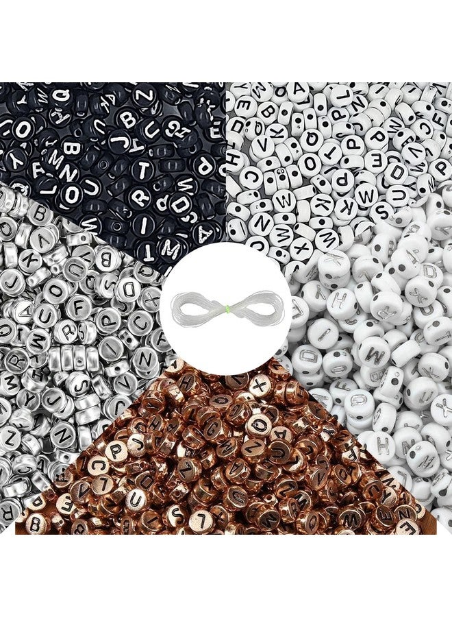 INDIKONB 1650 Alphabet Beads Royal Theme | Beads For Jewelry Art And Craft | Letter Beads For Jewellery, Bracelet Making,Multicolor - Image 1