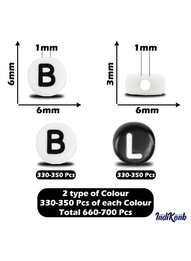 INDIKONB 1650 Alphabet Beads Royal Theme | Beads For Jewelry Art And Craft | Letter Beads For Jewellery, Bracelet Making,Multicolor - Image 3