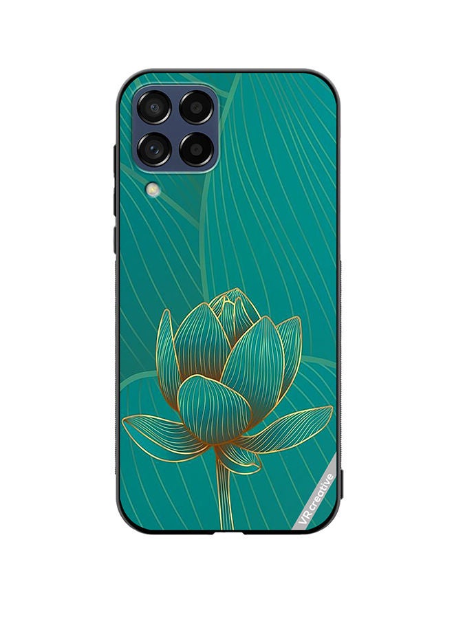 VR CREATIVE Protective Case Cover For Samsung Galaxy M53 Green Rose Design Multicolour - Image 1