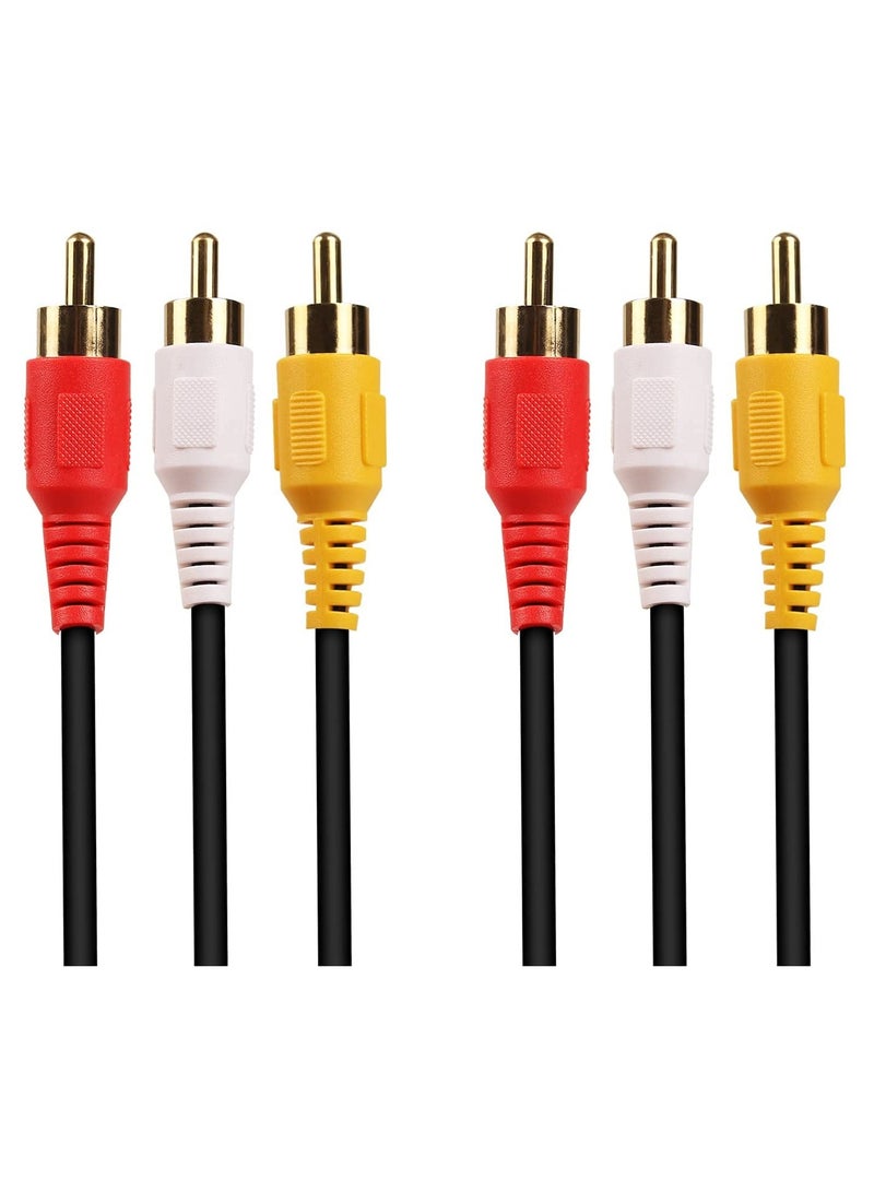 High-Quality 3x3 RCA Cable for TV – Clear Audio & Video – Compatible with AV/DVD/VCR/TV Systems