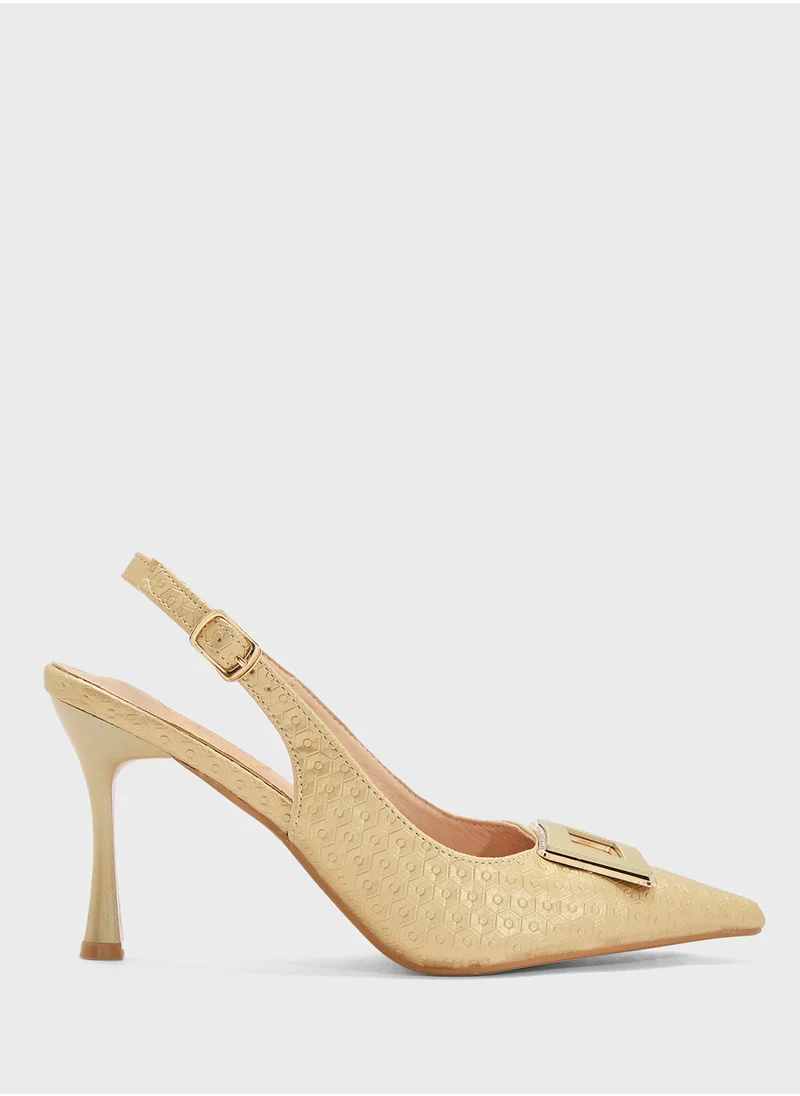 بي ار High Heeled Sling Back Pump