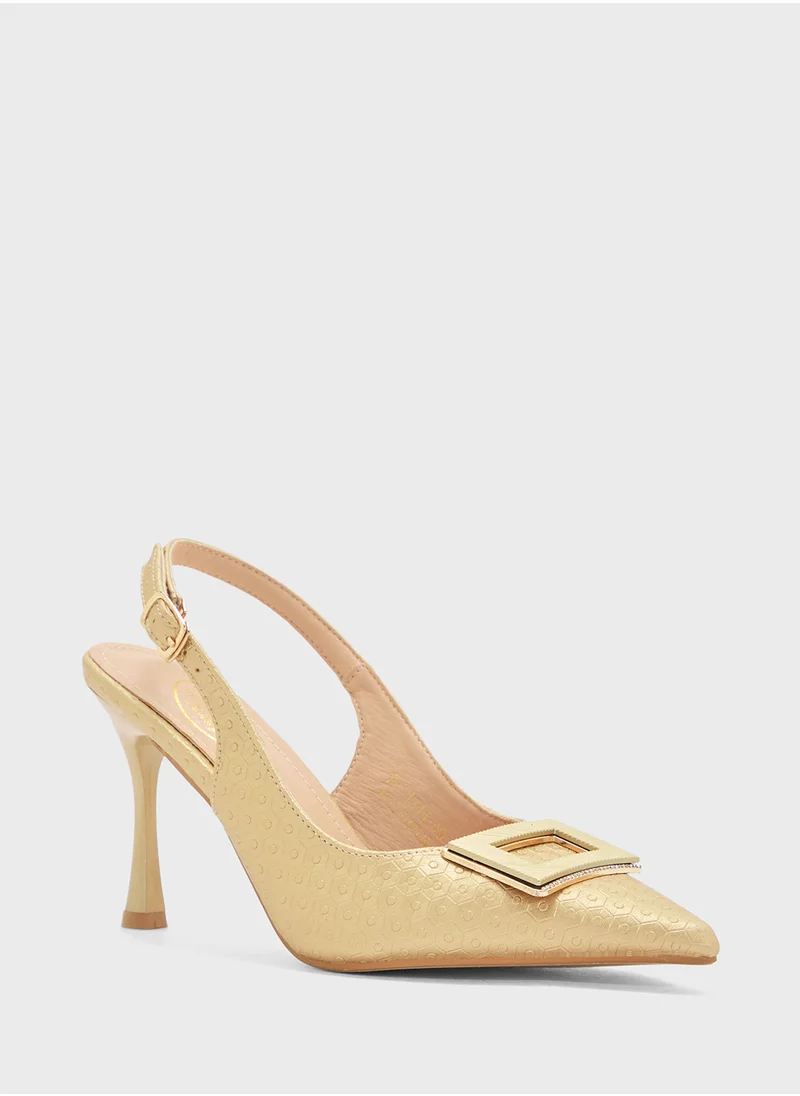 بي ار High Heeled Sling Back Pump