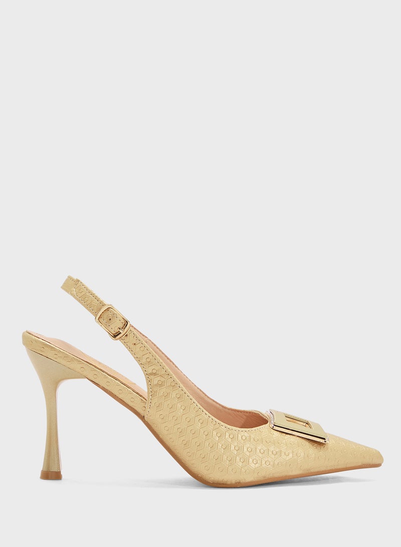BR High Heeled Sling Back Pump  - Image 1
