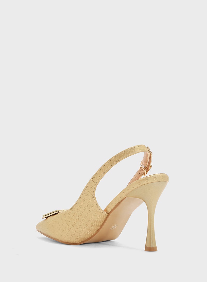 BR High Heeled Sling Back Pump  - Image 3