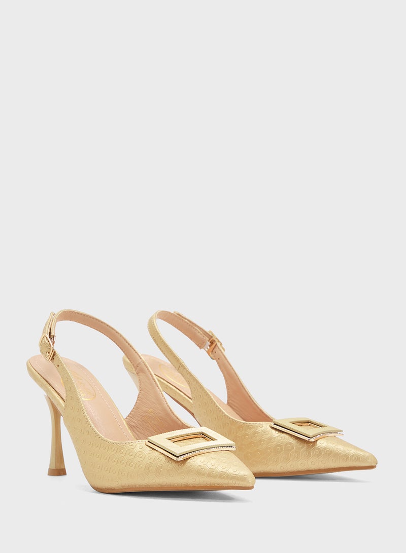 BR High Heeled Sling Back Pump  - Image 4