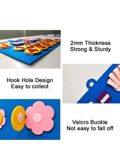 MIXDE Montessori Learning Toddler Felt Educational Toy Finger Number Counting Math Felt Board Preschool Manipulatives Travel Game Addition Subtraction 3+ Year Old Gift Activity Kindergarten (Blue)  - Image 4