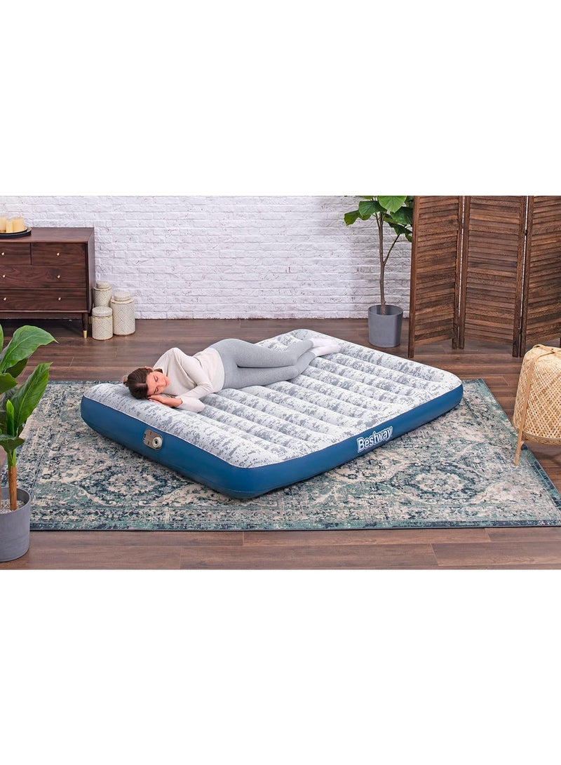 Bestway Tritech Fashion Flock Air Mattress Queen Built-in AC Pump 2.03m x 1.52m x 30cm - No:67836 - Image 3