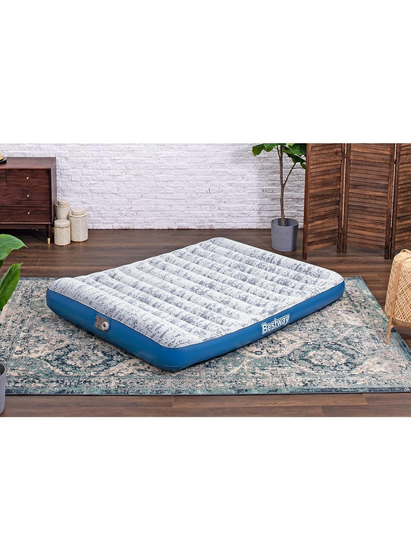 Bestway Tritech Fashion Flock Air Mattress Queen Built-in AC Pump 2.03m x 1.52m x 30cm - No:67836 - Image 2