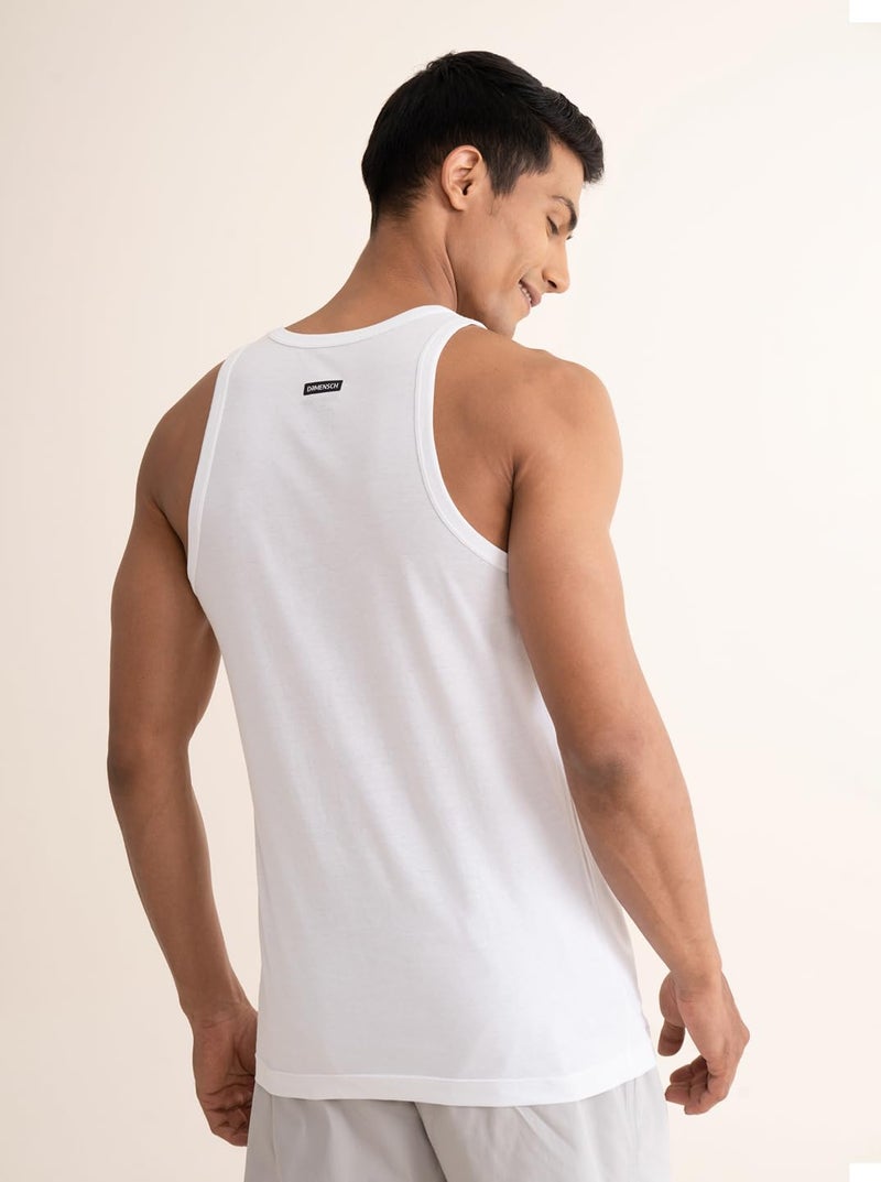 DAMENSCH Neo-Cotton Round Neck Vest for Man, Anti-Bacterial, Shape Retaining Vest, 100% Cotton Banyan for Men, Buttery Soft Inner Baniyan-Cotton White-2XL - Image 3