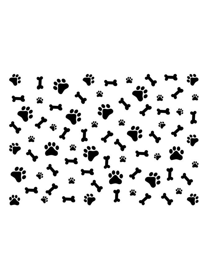 thovorrnl 76 Pcs Dog Stickers, Dog Paw Decal, Paw Print Sticker Bones Stickers, Room Decor Removable Vinyl DIY Art Animal Footprint Mural for Kid Nursery Bedroom - Image 1