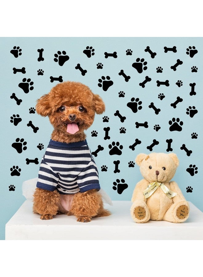 thovorrnl 76 Pcs Dog Stickers, Dog Paw Decal, Paw Print Sticker Bones Stickers, Room Decor Removable Vinyl DIY Art Animal Footprint Mural for Kid Nursery Bedroom - Image 4