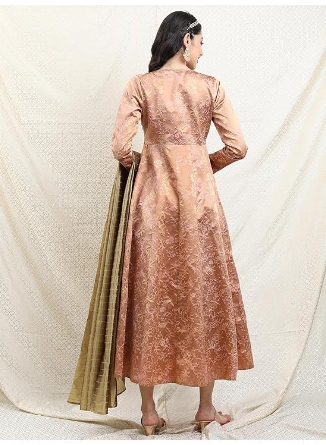 Vishudh Women's Dress & Dupatta Set | Ready-to-Wear for Women | Coordinate Fashion gold/mustard L - Image 2