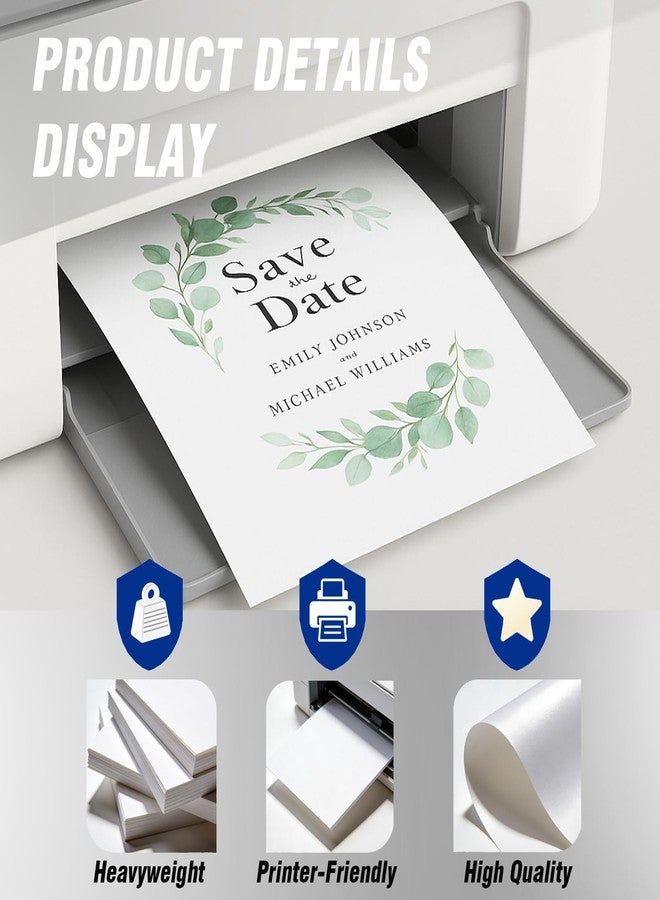 WritePads Veritas Cardstock Printer Paper, White Copy Paper, 8.5” x 11” Computer Paper, 110lb/199gsm Multi-Purpose paper, 100 Sheets Card Stock, Made in USA - Image 3