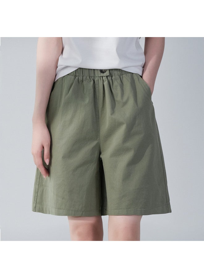 XINYANG Women's Cargo Wide-leg Shorts 2025 Summer Unisex Plus Size Loose Fit Cotton Casual 5-point Shorts - Image 2