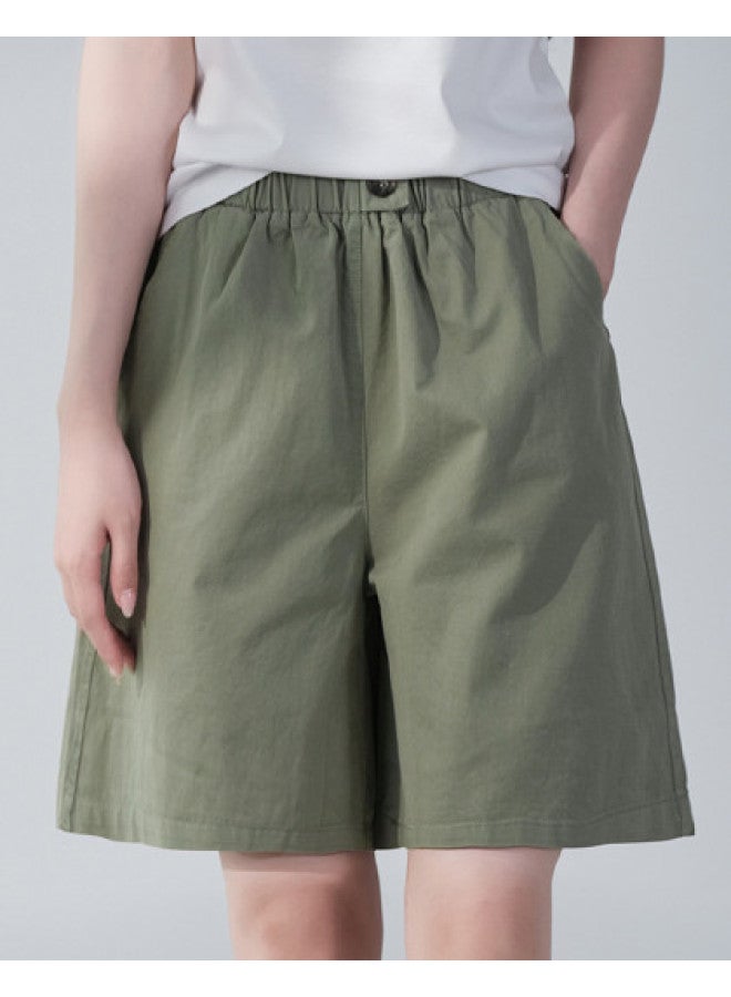 XINYANG Women's Cargo Wide-leg Shorts 2025 Summer Unisex Plus Size Loose Fit Cotton Casual 5-point Shorts - Image 1