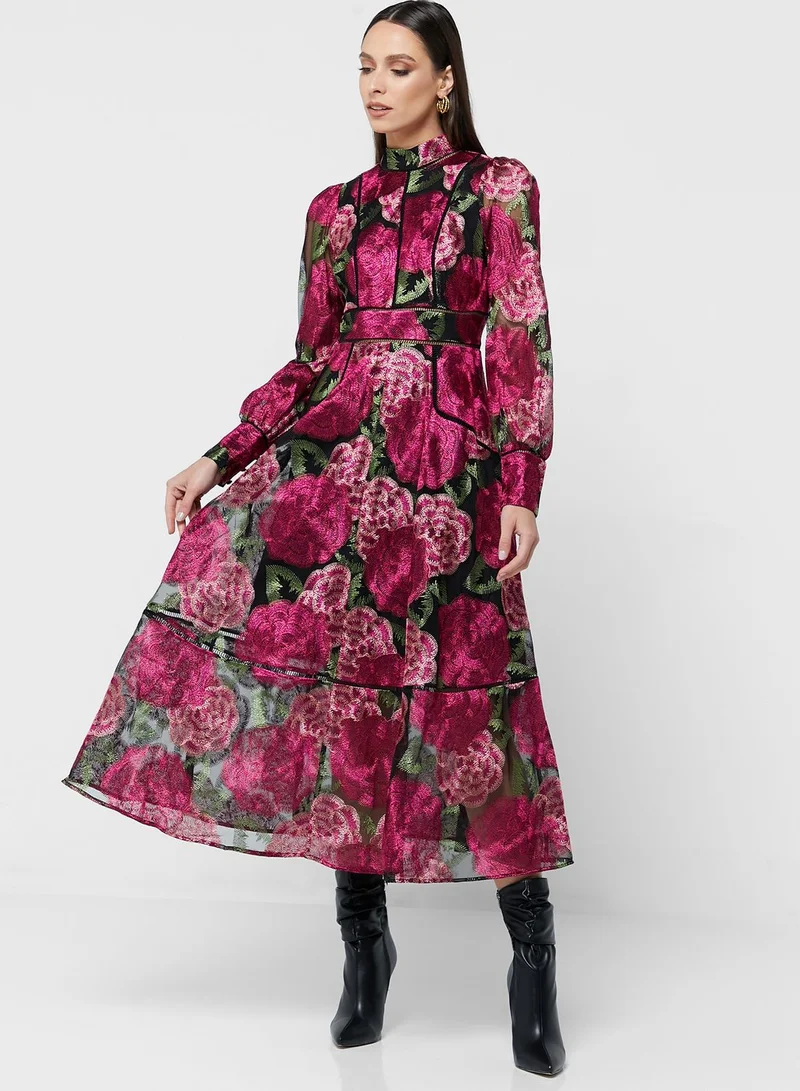 Ted Baker Tiered High Neck Dress