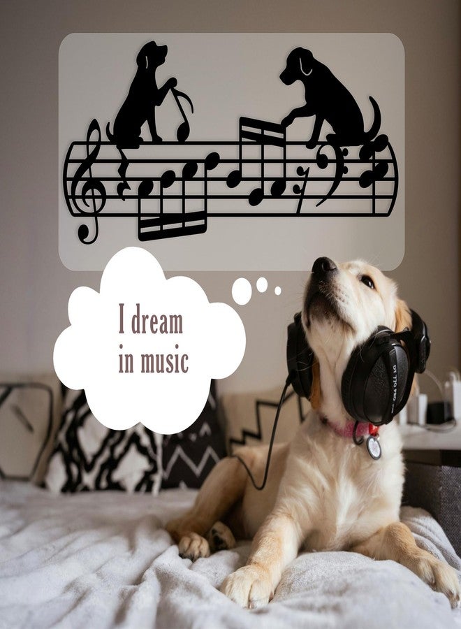 Chordwave Dog Playing Music Wall Art – Whimsical Music Notes Wall Decor with Jazz Meme 'The Lick', Unique Dog Room Decor & Gift for Dog Lovers and Music Enthusiasts - Image 3