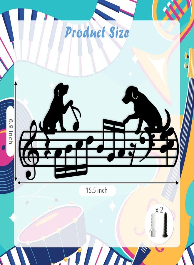 Chordwave Dog Playing Music Wall Art – Whimsical Music Notes Wall Decor with Jazz Meme 'The Lick', Unique Dog Room Decor & Gift for Dog Lovers and Music Enthusiasts - Image 2