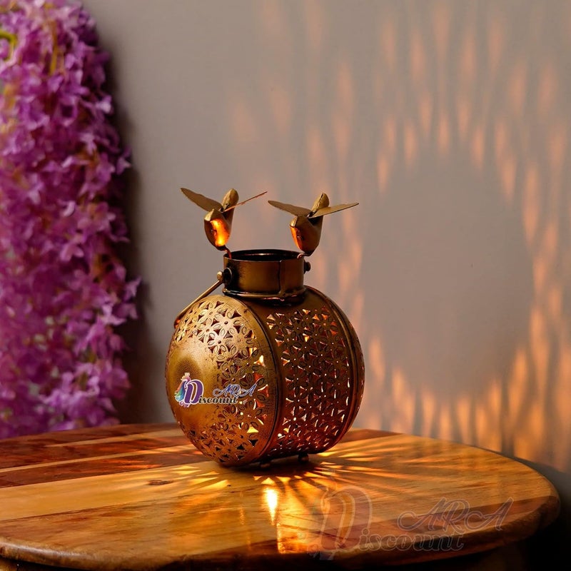 Discount ARA Tealight Candle Holder Antique Gold Finish Decorative ItemsHome Decor Items Diwali Decoration Items for Home Diwali Lighting for Home Decoration - Image 1