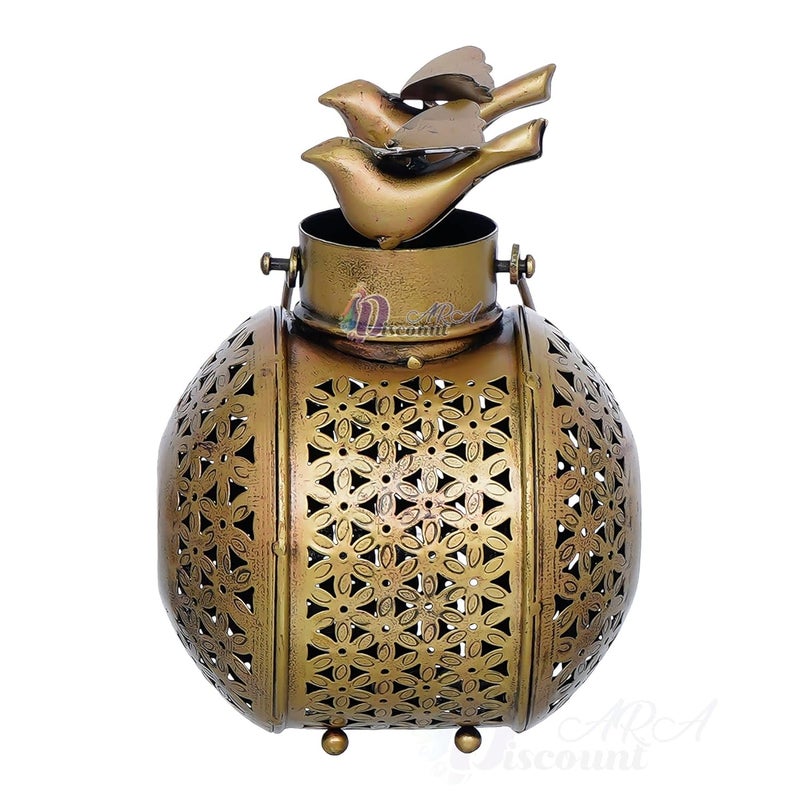 Discount ARA Tealight Candle Holder Antique Gold Finish Decorative ItemsHome Decor Items Diwali Decoration Items for Home Diwali Lighting for Home Decoration - Image 4