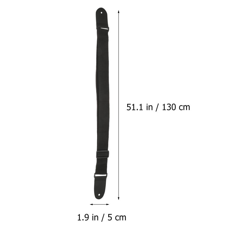 4pcs Thickened Adjustable Ukulele Guitar Strap Guitar Strap Black - Image 2
