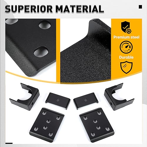 KUAFU 6" Rear Axle Flip Lowering Drop Kit Compatible with 1999-2007 C1500 1500 Silverado Sierra 2WD / 4WD Rear Axle Flip Kit Powder Coated Steel Black - Image 5