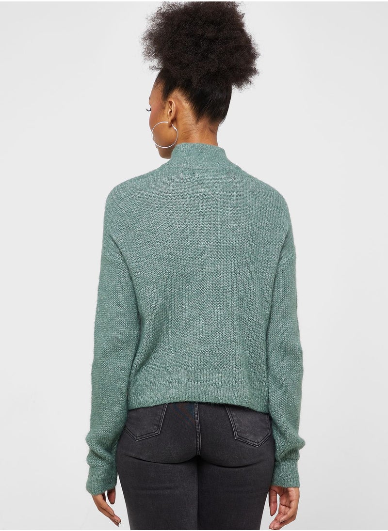 VERO MODA - Zip Detail Knitted Sweater - Image 1