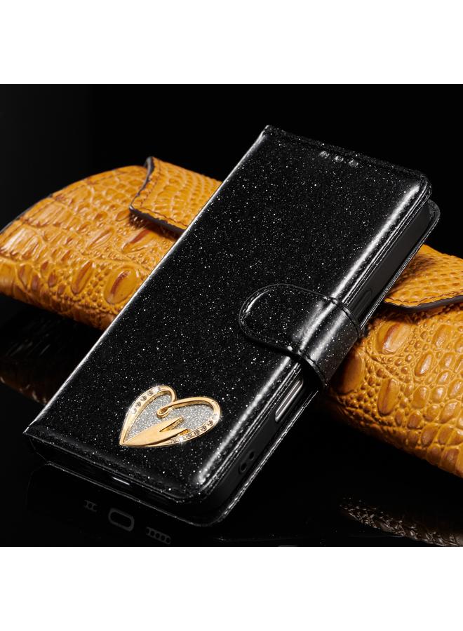 S-TOP Case For iPhone 16 Pro Max Glitter Powder Love Leather Phone Case - Image 2