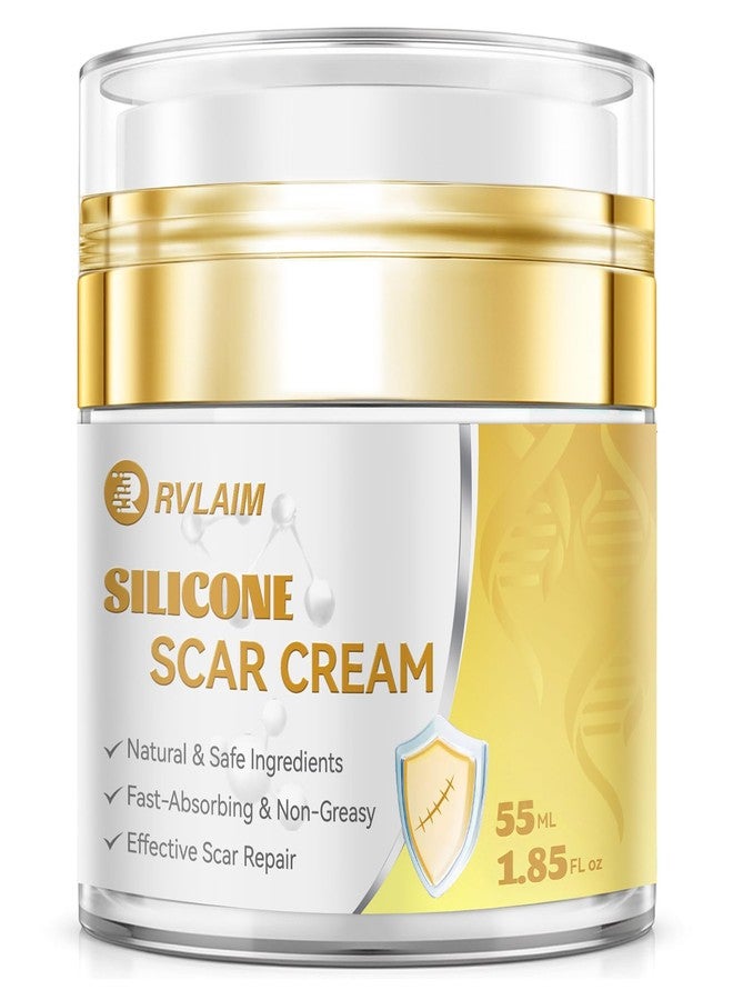 Rvlaim Scar Cream Silicone Scar Gel, Scar Cream for Surgical Scars, Advanced Scar Removal Cream for C-Section, Injury, Acne, Burns, Keloids, Stretch Marks, Old & New Scars, 1.85 Oz (55g - Image 1