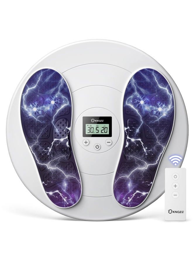 KNQZE Foot Massager for Neuropathy, TENS + EMS Foot Stimulator for Circulation, 10 Modes + 20 Intensities, Wireless Remote, Neuropathy Pain Relief for Feet, Plantar Fasciitis, Gifts for Mom & Dad - Image 1